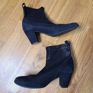 Arche Size 8 Black Leather Suede Ankle Booties